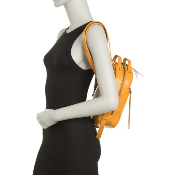 NWT New Hobo Hogan Backpack Mustard Leather Retired Rare main image 4